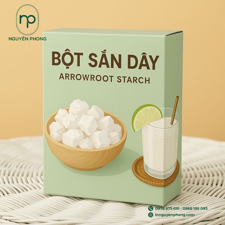 In Hộp Giấy Đựng Bột Sắn Dây